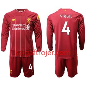 Liverpool Fodboldtrøjer Virgil van Dijk 4 Børn Hjemmebanesæt 2019/20 Langærmet